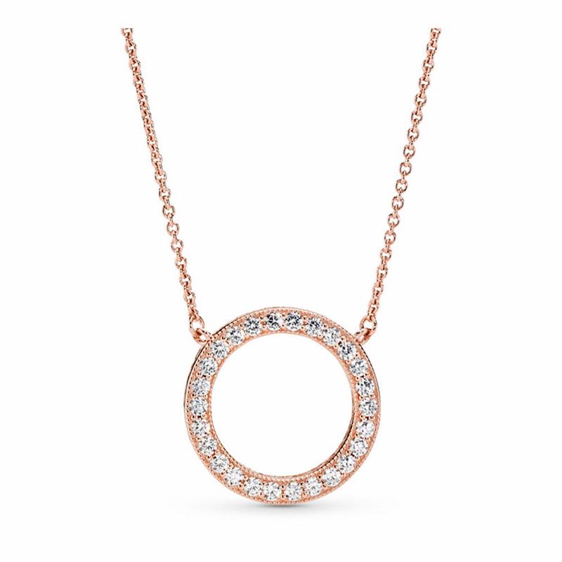 Pandora Circle of Sparkle Necklace NZ, Pandora Rose™ (879364-APC)